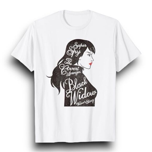 Marvel Other - MARVEL Black Widow Graphic Tee in White Size XLT NEW
